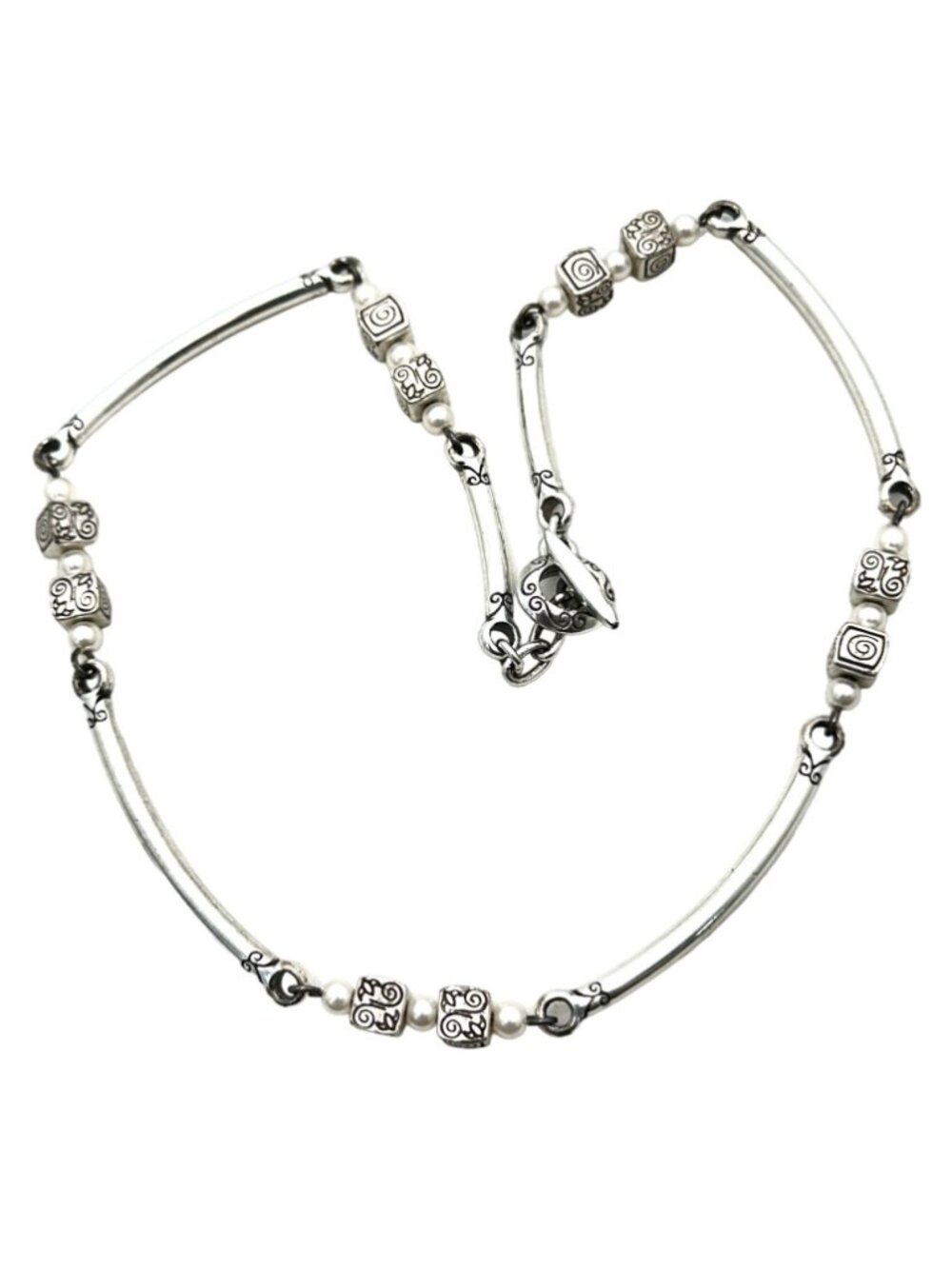 Brighton Necklace Silver Pearl 16 Inch Choker Necklace